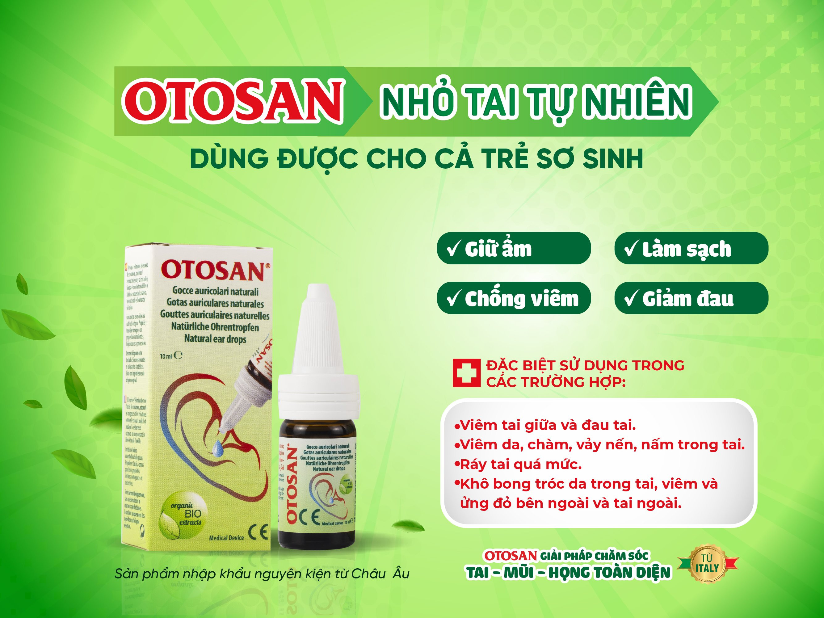 Phát hiện viêm tai giữa tránh biến chứng nguy hiểm cho trẻ cùng thương hiệu Otosan